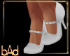 Flapper White Heels