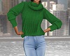 Knit Sweater Holiday Grn