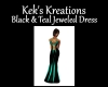 Black&Teal Jeweled Dress