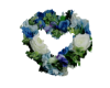 Blue Heart Wreath