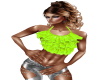 Lime Green Frilly top