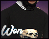 Skull and Rose Tee black