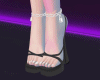 梅 chain black heels