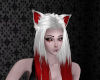 Silver/Red Anime Cat Ear