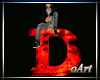 Fire letter D with pose