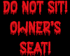 Do not sit sign