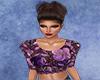Purple Floral Lace Top