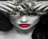 Red Lips Money Canvas