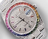 Rainbow iced watch