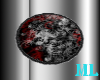 ML Red & Black Round Rug