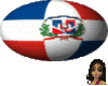 Dominican Flag Globe