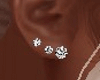 Triple Diamond Earrings