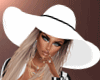 White sun hat ~ ML