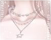🌸 star necklace pink