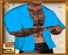 BLUE OPEN SHIRT SET SS