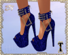 ![T] Indigo Lace Heels