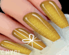 C~Gold Bow Nails