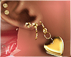 *W* Heart Earrings