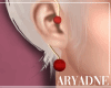 Pearl Earring Red Set