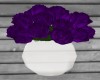 Purple Roses White Vase