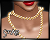 ::S:: Gold Pearl Necklac