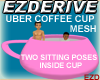 Big Coffe Cup Seat Mesh