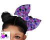 purple and pink hair bow