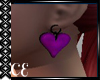 :CE:Purple Heart Earring