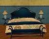 ^Blue golden comfy bed