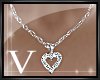 [V]Silver Heart Necklace