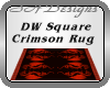 DW Square Rug Crimson
