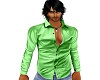 SILK SHIRT GREEN , MALE