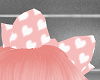 HN/Pink/White Heart Bow