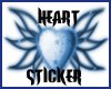blue goth heart sticker