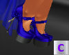 Blue Frilly  Shoes