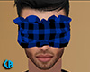 Blue Sleep Mask Plaid M