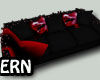 Red Black Chill Couch