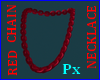 Px Red chain necklace