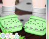 Pastel Green Crocs