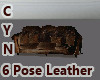 6 Pose Leather Sofa