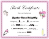 HH Birth Certificate