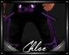 Dj Black/Purple Pants M