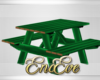Enc. Green Picnic Table