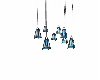 Blue hanging lanterns