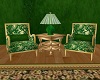 Emerald Table w/ Lamp
