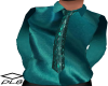 Teal Shirt with Tie