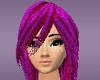 hair pink purple