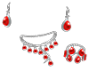 Silver Red Pearl Jewelry