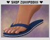 Blue Flip Flops