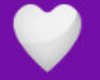 Wht Heart on Purple Nail